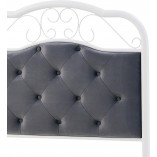 Łóżko metalowe Fabrizia 90x200 - Halmar | Popielaty/Biały