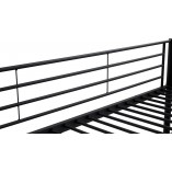 Łóżko piętrowe metalowe Bunky 90x200cm czarne Halmar