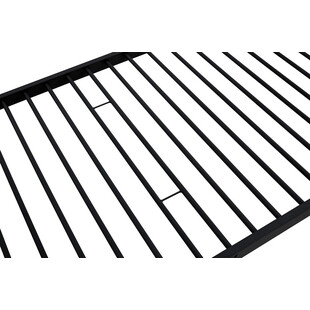 Łóżko piętrowe metalowe Bunky 90x200cm czarne Halmar