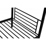 Łóżko piętrowe metalowe Bunky 90x200cm czarne Halmar
