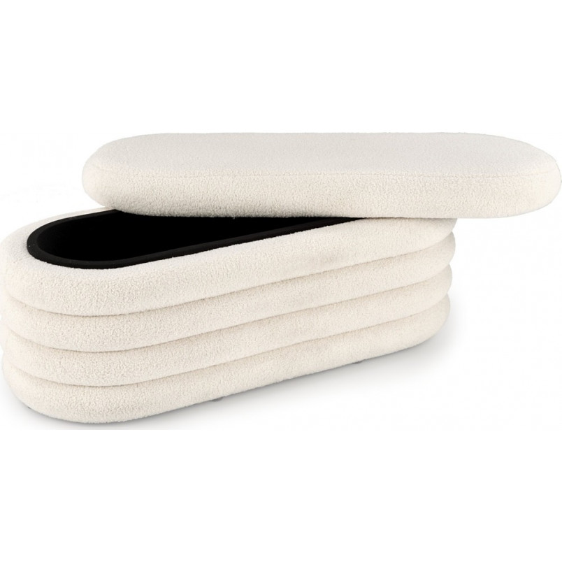 Ławka z pojemnikiem Bliss Boucle Halmar | Kremowa, 105cm