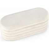 Ławka z pojemnikiem Bliss Boucle Halmar | Kremowa, 105cm