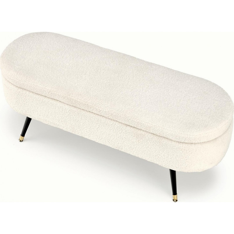 Ławka Aveiro Halmar 120cm | Schowek, Tapicerka Bouclé