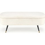 Ławka Aveiro Halmar 120cm | Schowek, Tapicerka Bouclé