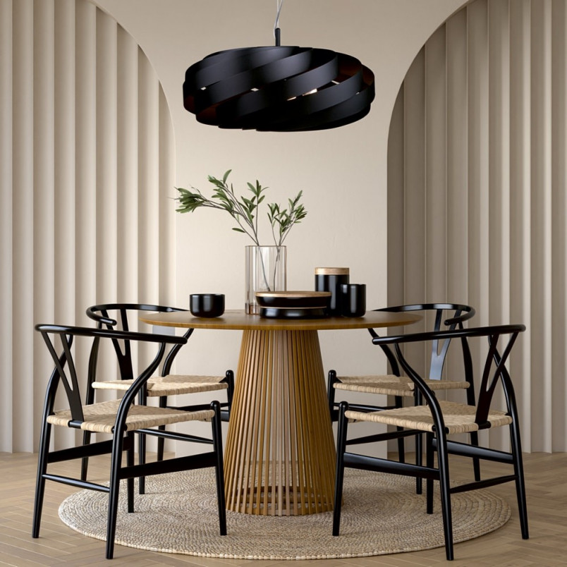 Lampa wisząca Vento 60cm czarna - Nowoczesny design | ZumaLine