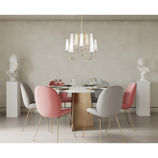 Żyrandol Glamour Magnum | ZumaLine - 60cm, Biały/Złoty