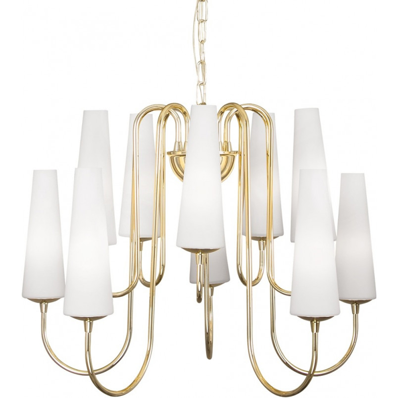 Żyrandol Glamour Magnum | ZumaLine - 60cm, Biały/Złoty