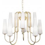 Żyrandol Glamour Magnum | ZumaLine - 60cm, Biały/Złoty
