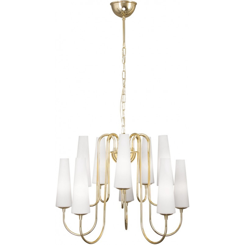 Żyrandol Glamour Magnum | ZumaLine - 60cm, Biały/Złoty