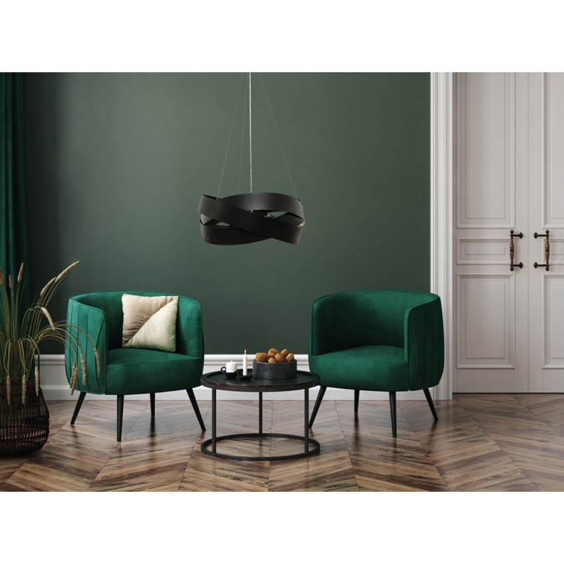 Lampa wisząca nowoczesna Tornado 50cm czarna Zumaline