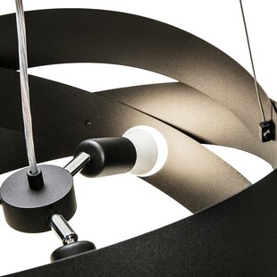 Lampa wisząca nowoczesna Tornado 50cm czarna Zumaline