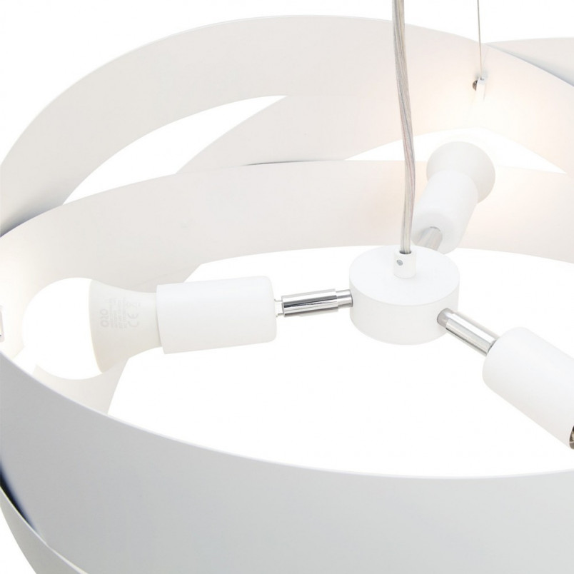Lampa wisząca nowoczesna Tornado 50cm biała Zumaline