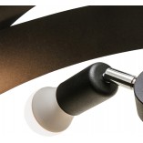 Lampa sufitowa nowoczesna Tornado 50cm czarna Zumaline