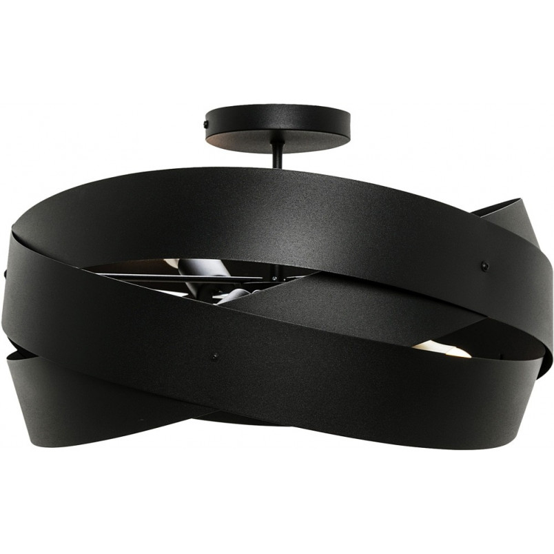 Lampa sufitowa nowoczesna Tornado 50cm czarna Zumaline