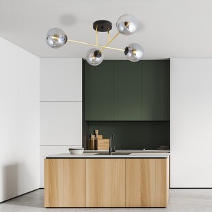 Lampa sufitowa Magnum - 4 szklane kule, glamour, Emibig