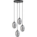 Lampa wisząca szklana Astral Premium IV 40cm grafitowa Emibig