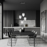 Lampa wisząca szklana Astral Premium IV 40cm przezroczysta Emibig