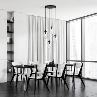 Lampa wisząca szklana Astral Premium IV 40cm przezroczysta Emibig