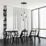 Lampa wisząca szklana Astral Premium IV 40cm przezroczysta Emibig