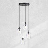 Lampa wisząca szklana Astral Premium IV 40cm przezroczysta Emibig