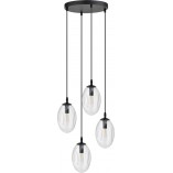 Lampa wisząca szklana Astral Premium IV 40cm przezroczysta Emibig