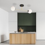 Lampa sufitowa glamour Emibig Magnum | 2 szkła, 55cm - Kup teraz!