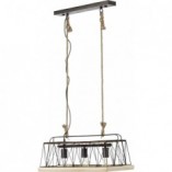 Lampa rustykalna Narcy | Czarna, 59cm | Brilliant