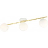 Plafon szklany Splendi III biały/złoty | Emibig - Eleganckie oświetlenie