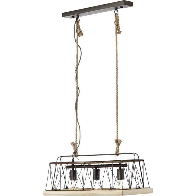 Lampa rustykalna Narcy | Czarna, 59cm | Brilliant