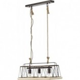 Lampa rustykalna Narcy | Czarna, 59cm | Brilliant