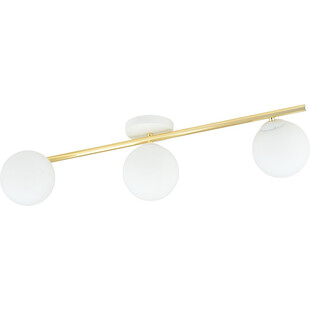 Plafon nowoczesny szklane kule Splendi III 80cm biały / złotyEmibig