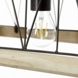 Lampa rustykalna Narcy | Czarna, 59cm | Brilliant