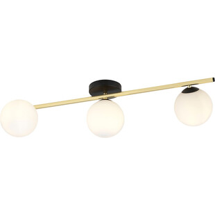 Plafon nowoczesny szklane kule Splendi III 80cm biały / złoty / czarny Emibig