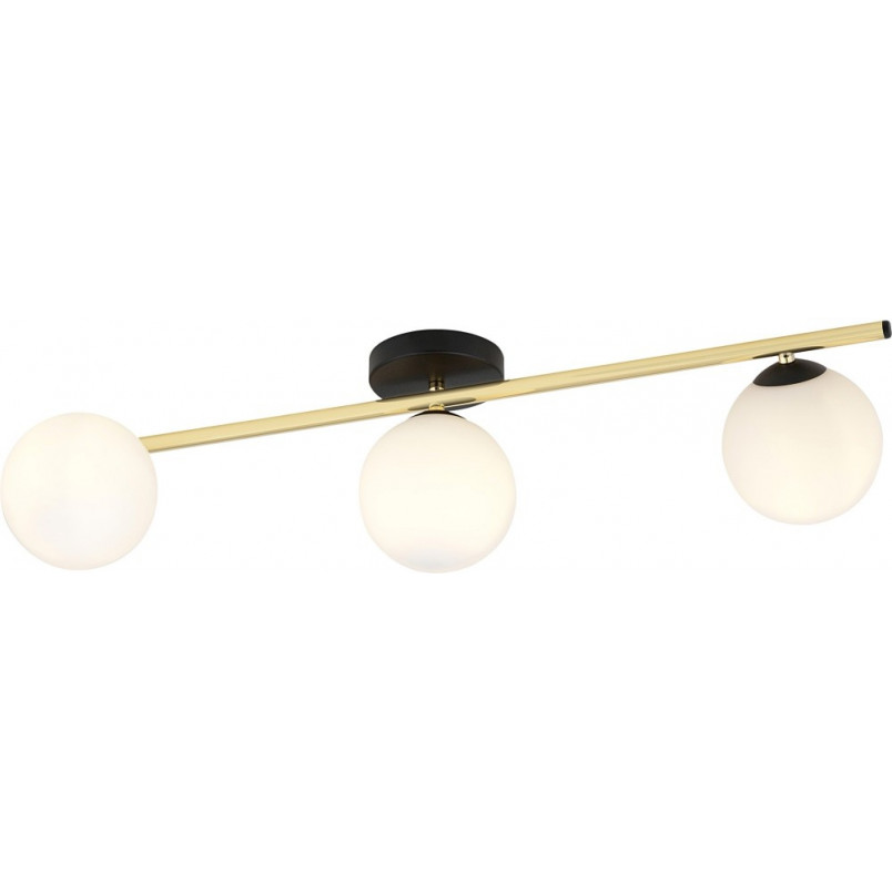 Plafon nowoczesny szklane kule Splendi III 80cm biały / złoty / czarny Emibig