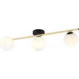 Plafon nowoczesny szklane kule Splendi III 80cm biały / złoty / czarny Emibig