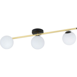 Plafon nowoczesny szklane kule Splendi III 80cm biały / złoty / czarny Emibig
