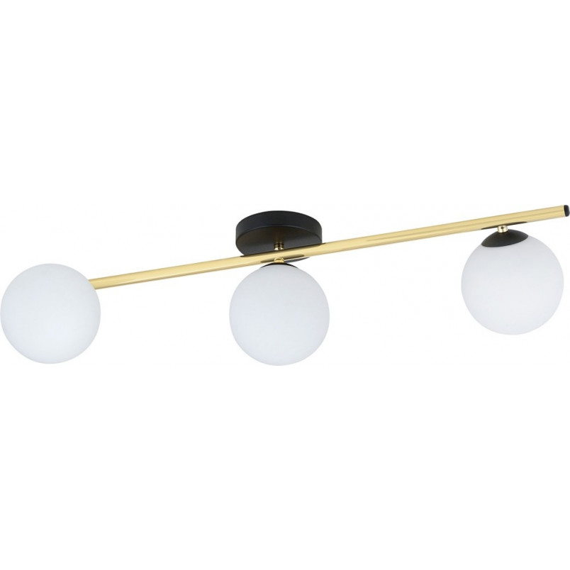 Plafon nowoczesny szklane kule Splendi III 80cm biały / złoty / czarny Emibig