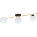 Plafon nowoczesny szklane kule Splendi III 80cm biały / złoty / czarny Emibig