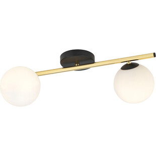 Plafon nowoczesny szklane kule Splendi II 55cm biały / złoty / czarny Emibig