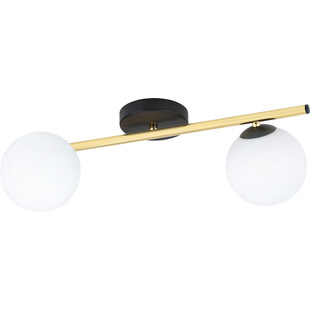 Plafon nowoczesny szklane kule Splendi II 55cm biały / złoty / czarny Emibig