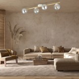 Plafon nowoczesny szklane kule Splendi IV 100cm grafit / złoty / biały Emibig
