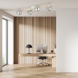 Plafon nowoczesny szklane kule Splendi IV 100cm grafit / złoty / biały Emibig