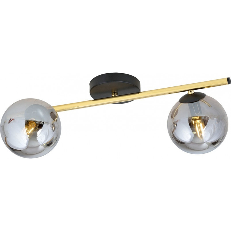 Plafon szklany Splendi II 55cm - grafit/złoty/czarny | Emibig