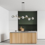 Lampa Gravity VIII - Szklane Kule, Grafit/Złoto | Emibig