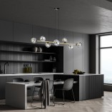 Lampa Gravity VIII - Szklane Kule, Grafit/Złoto | Emibig