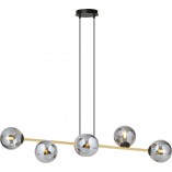 Lampa Gravity IV - Szklane Kule, Grafit/Złoto/Czarny | Emibig