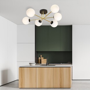 Lampa sufitowa Magnum | 6 szklanych kul, glamour | Emibig