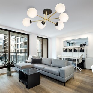 Lampa sufitowa Magnum | 6 szklanych kul, glamour | Emibig