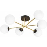 Lampa sufitowa Magnum | 6 szklanych kul, glamour | Emibig