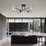 Lampa Sufitowa Roma 4 Kule Szklane - Emibig | Grafitowa